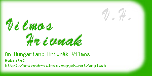 vilmos hrivnak business card